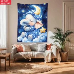 Baby Elephant Sweetest Dreams Tapestry