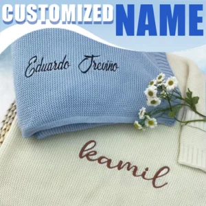 Custom Knitted Baby Blanket
