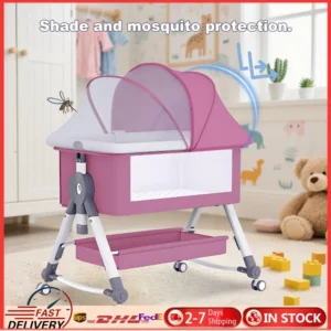 Pretty-In-Pink Baby Bassinet